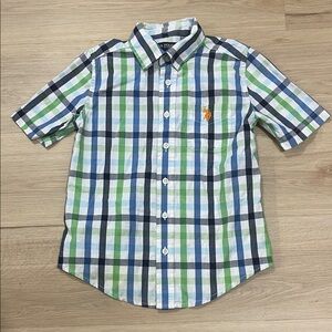 Ralph Lauren Blue and Green Plaid Shirt